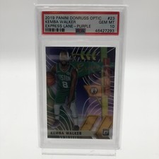 2019-20 Panini Donruss Optic Express Lane #23 Kemba Walker Purple PSA 10 Celtics