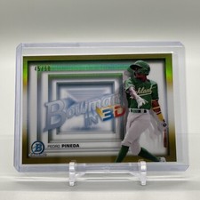 Pedro Pineda Bowman In 3D Gold Refractor /50 2022 Oakland A’s Prospect