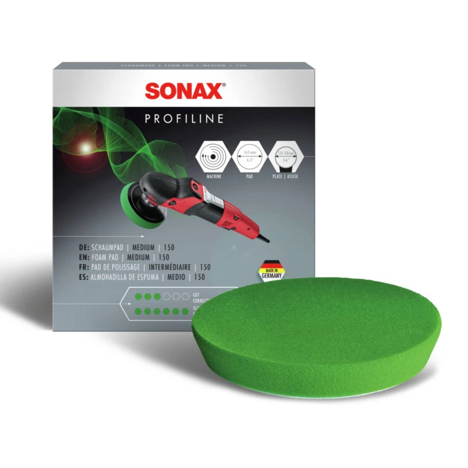 Sonax SchaumPad medium Lack Polierschwamm für Rotationspoliermaschinen Pad 150mm