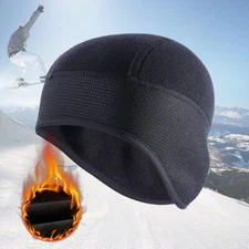 Winter Fleece Skull Cap Thermal Helmet Liner Cycling Running Beanie Hat for Men