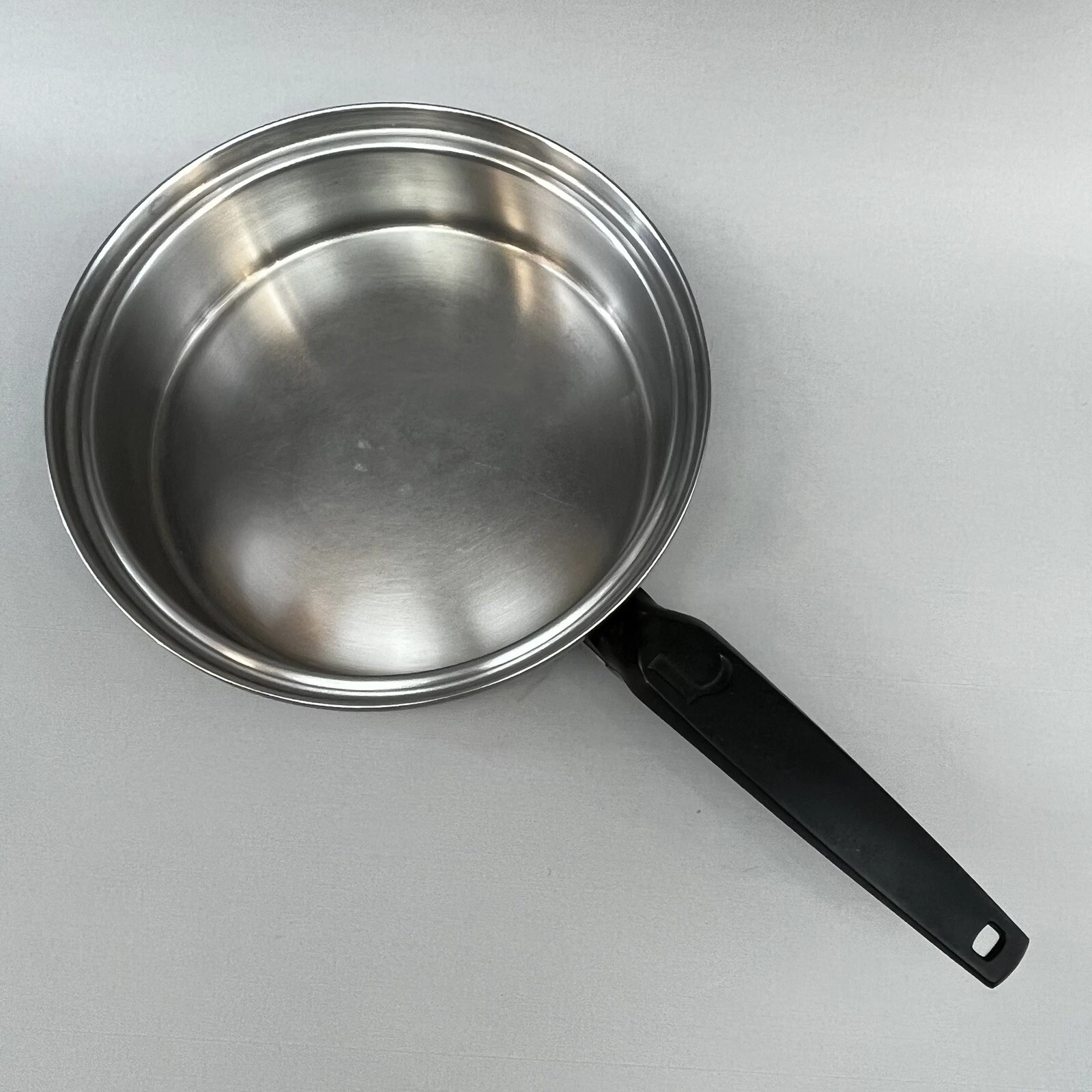 Vintage LIFETIME T304 Stainless Steel 9” Sauce Pan Pot No Lid Cookware 5 Ply