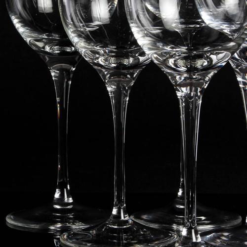 Juego de 6 vasos de cristal cristal cristal de Sevrés vino tinto vintage - Imagen 3 de 6