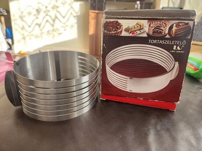 Tortaszeleletelö verstellbarer Kuchenschneider, Rundschichtschneider, Richtmaschine 15-20cm Stahl