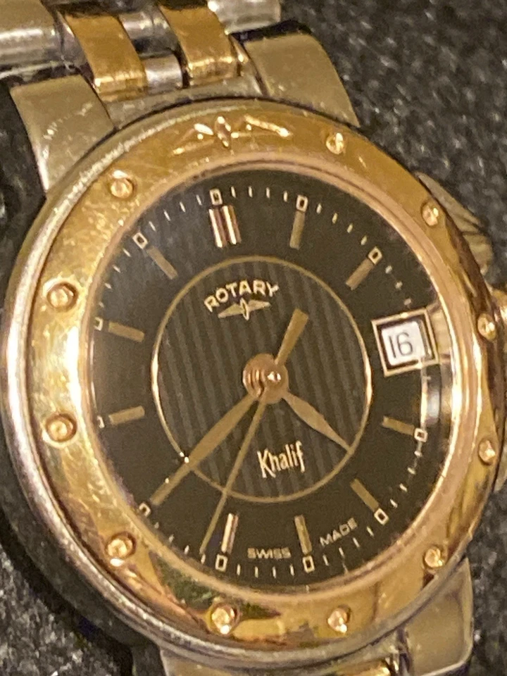 Rotary Khalif Swiss Made Registered Model 9 Jewels 24MM 18K GOLD Plated Watch - Image 2 of 4