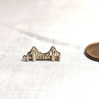 Vintage Sterling Silver Suspension Bridge Charm 