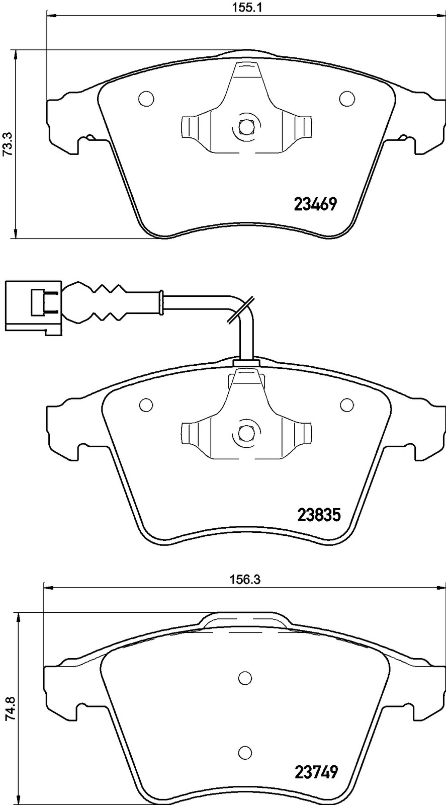 Brembo Bremsbelagsatz, Scheibenbremse P 85 149 Für Vw - Bild 3