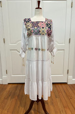 Mexican Chiapas dress, handmade dress made with hand Cross-stitch embroidery.