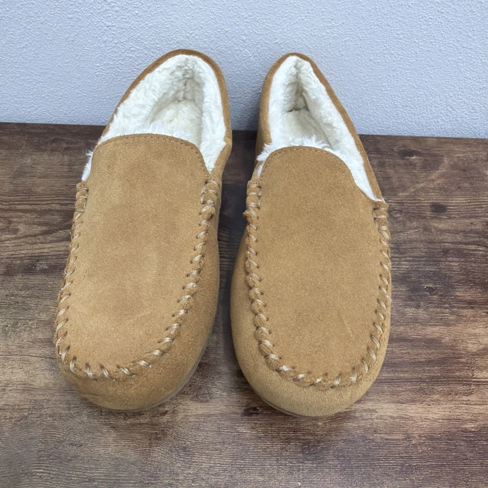 Lands End Moccasin Slip On Blue Suede W/ Fitsole Insoles Womens Size 9 - Image 2 of 4