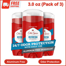 3PK Old Spice High Endurance, Aluminum Free 24/7 Odor Protection, Refresh Scent