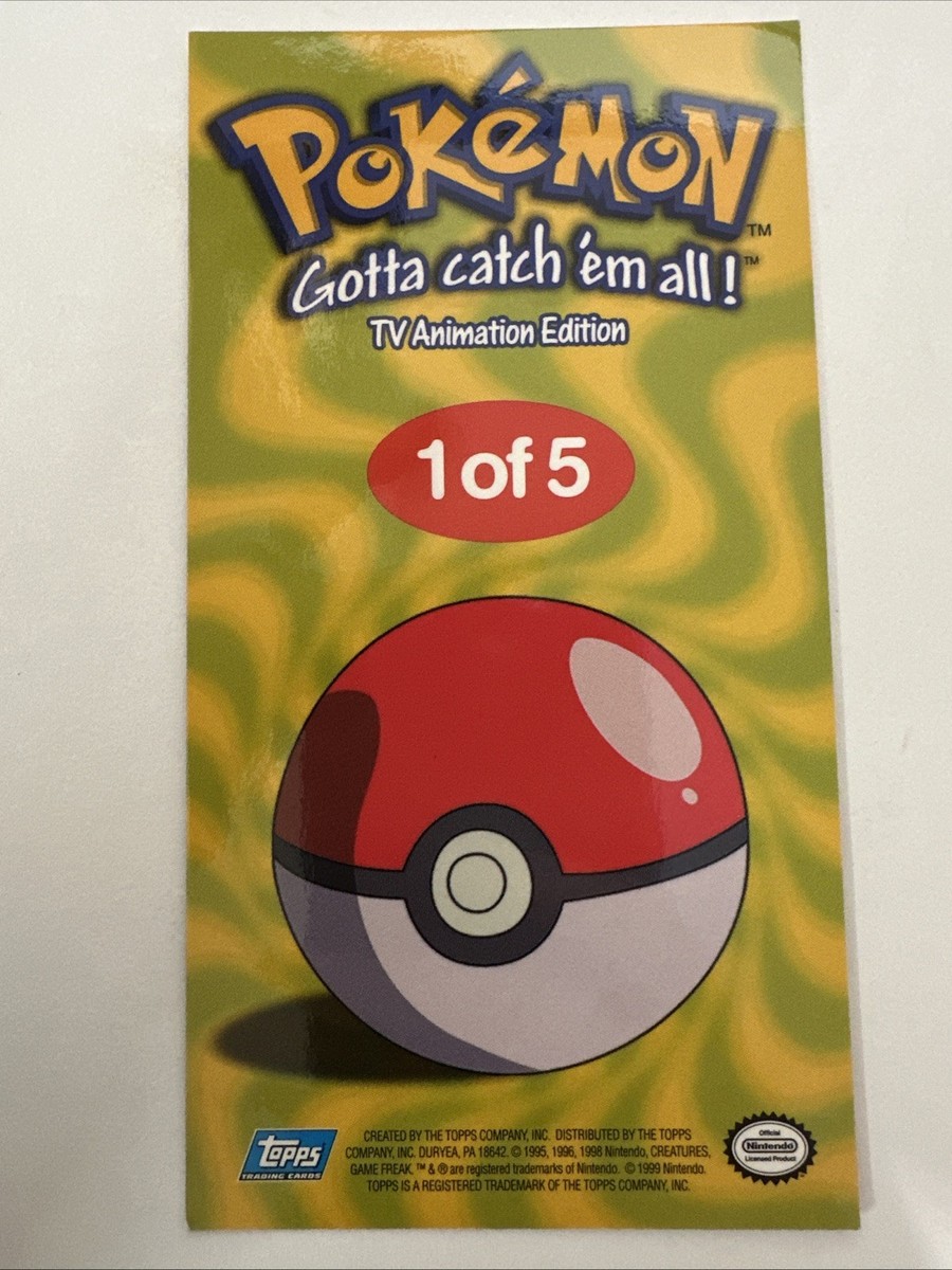Topps Pokemon TV Animation #25 Pikachu Edition 1 Of 5 Jumbo Card