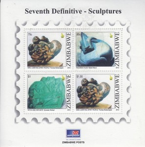 Zimbabwe MNH Sc 1146a   Scultures