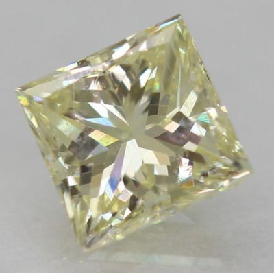 0.42 Carat K VVS2 Princess Natural Enhanced EARTH MINED Diamond 4.18X4.06m VIDEO