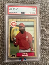 1987 Topps Eric Davis #412 PSA 7 NM CINCINNATI REDS