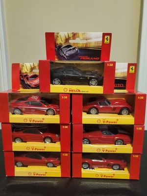 Shell V-Power Ferrari 1:38 Scale Model Cars Complete Set of 7