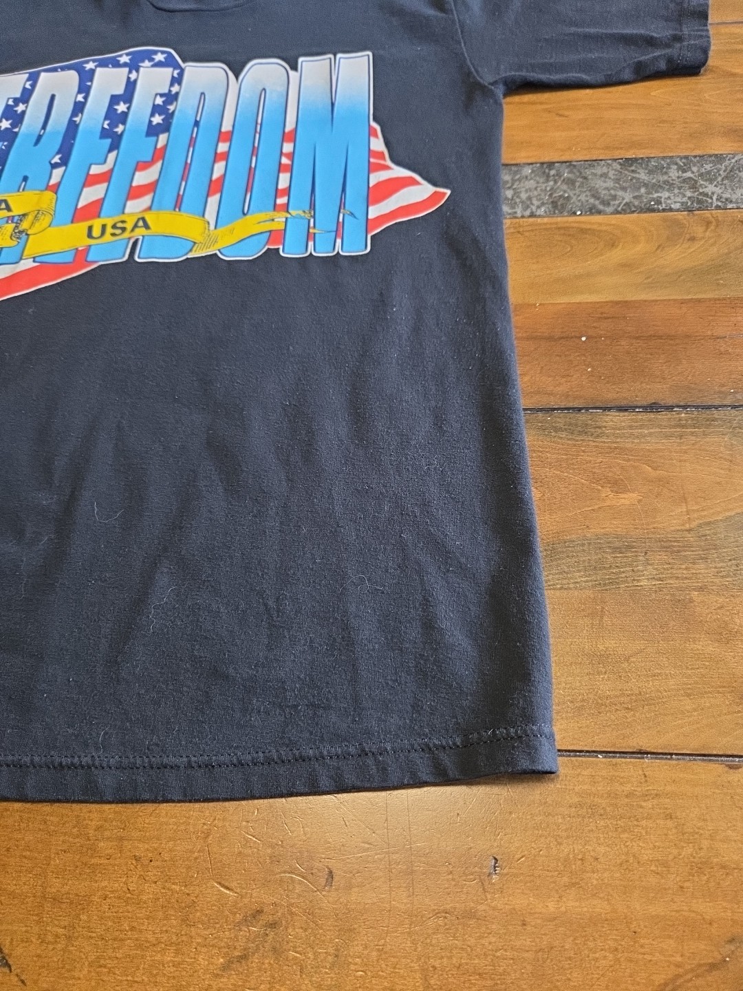VTG 90s Jostens USA Freedom T Shirt Mens M July 4th American Flag Patriotic Tee image 8