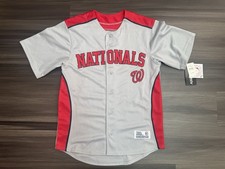 Dynasty Washington Nationals MLB Baseball Gray Red Stitched Jersey Men’s Medium
