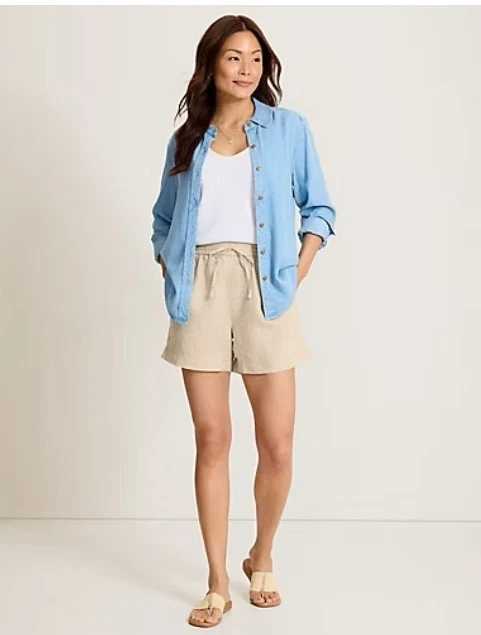 Two Palms High-Rise Linen Easy Shorts MSRP $99