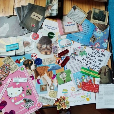 Scrapbooking-Material, für Junk Journal , basteln, Zettel 