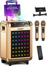MASINGO Bluetooth Karaoke Machine for Adults and Kids - Portable Singing