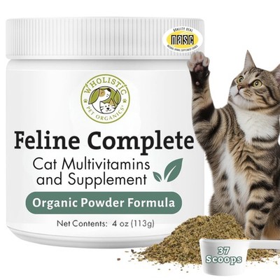 Feline Complete - 4 Oz - Multivitamin & Probiotic Powder for Cats - Natural C...