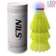 Federball Badminton Federbälle LED Leuchtfed...