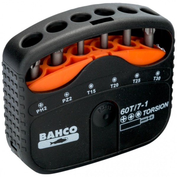Bahco 1/4' Torsions-Bitsatz 7-Tlg. FüR Phillips-, Pozidriv- Und Tx-Schrauben-image