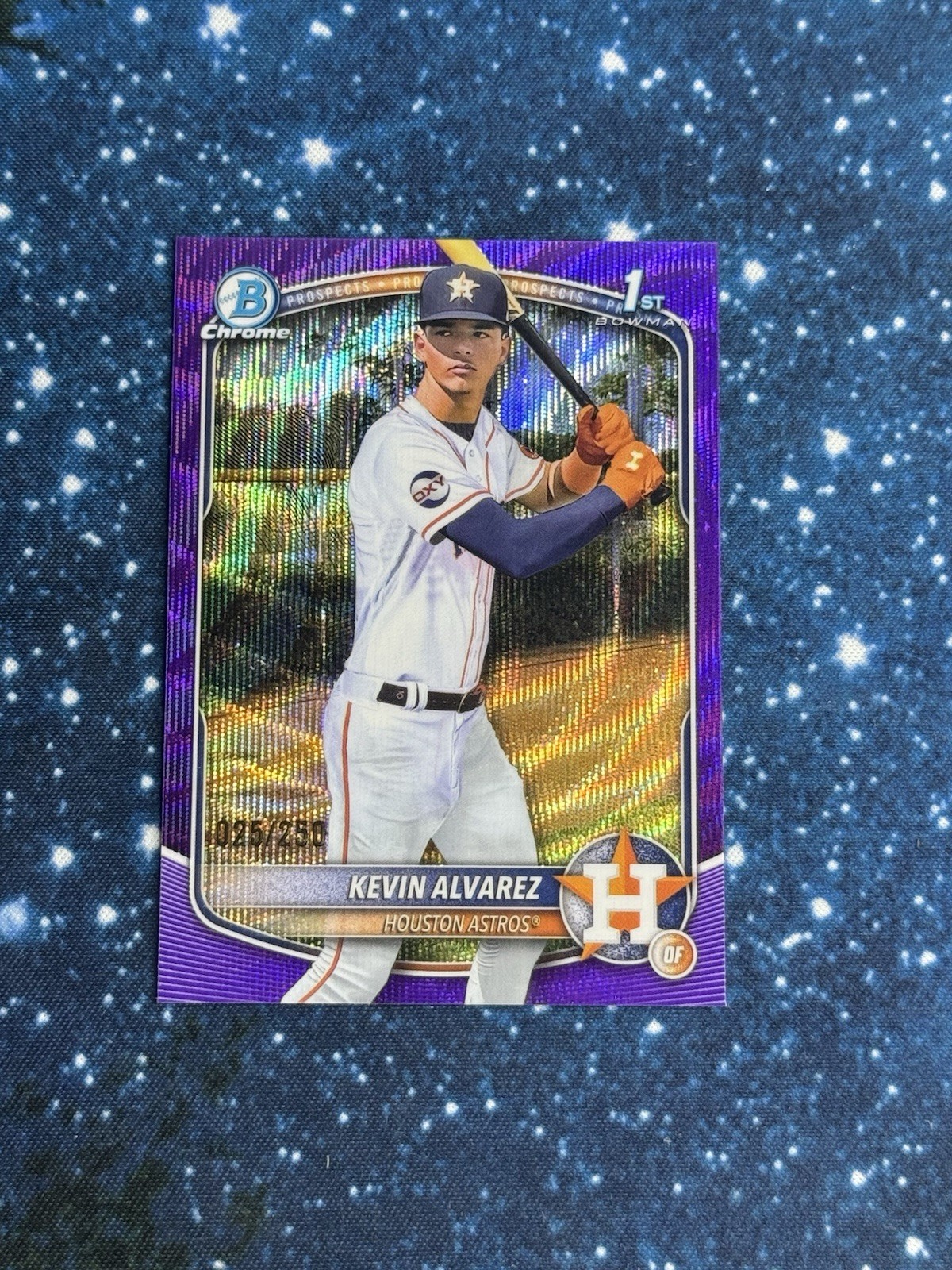 2025 Bowman Chrome - Prospects Kevin Alvarez #BCP-227 Purple Wave Refractor /250