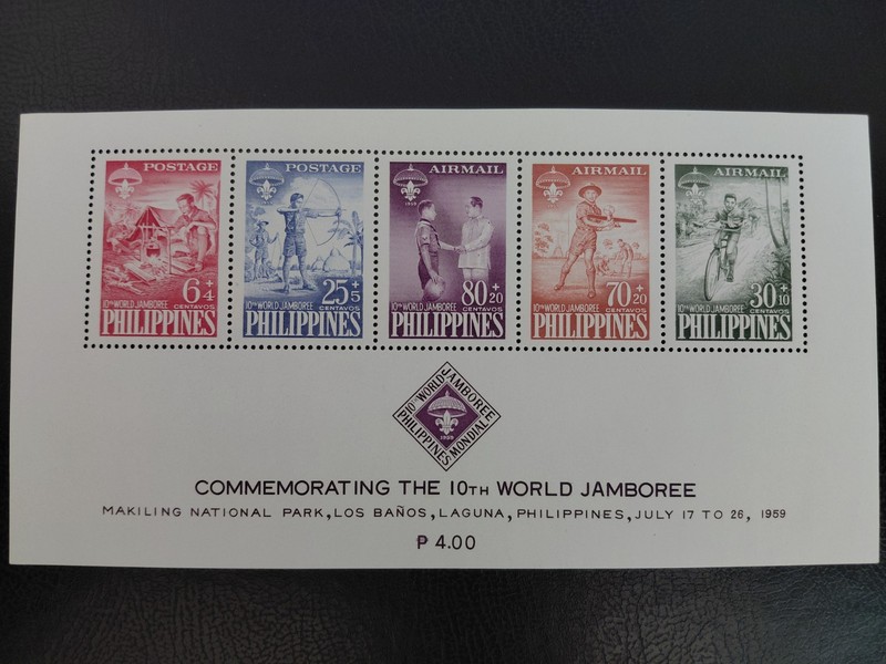 1959 Philippines Souvenir Sheet(10th World Boy Scout Jamboree),MNH,OG