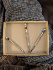 Brevet French Made Jewelers Screwdrivers Set of 3  for Watch and Clock Repair 