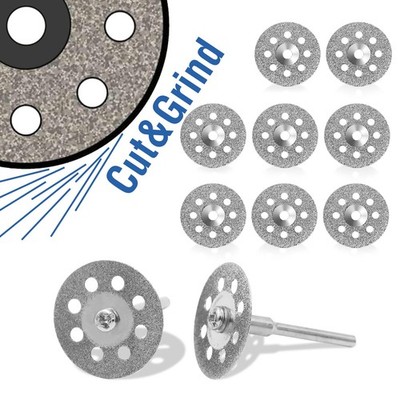 10pcs Diamond Cutting Wheels Rotary Tools Mandrel 22mm for Dremel