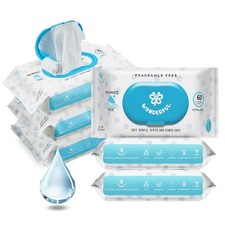    WONDERFUL Flushable Wipes Unscented 6 Pack 360 Ct Plant-Based Sensitive