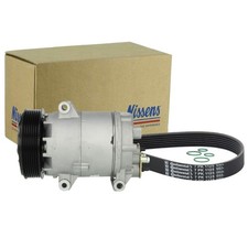 NISSENS Klimakompressor + 7PK1125 Keilrippenriemen für RENAULT MEGANE II SCENIC