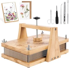 NIUGRECF 1Set Large Wooden Flower Press Kit - Even Pressure Flowers Pressed DIY 