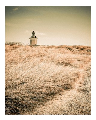 Gelassenheit Leuchtturm Pfad Wandkunst Vintage Natur Leuchtturm Wand