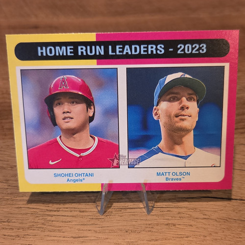 Topps 2024 Heritage League Leaders Home Run Leaders Ohtani Olson #307