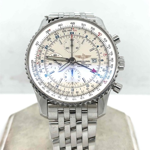 Breitling Navitimer World Chronograph Automatic 46mm Steel Men...