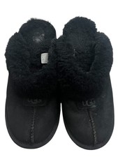 UGG Coquette Women  s Black Suede Shearling 9 Lined Slip-On Slippers US