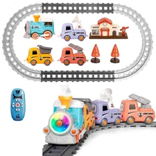 Electric Train Set w/ Remote Magnetic Train Toys  for Kids Aged 3 4 5 6 Year Old