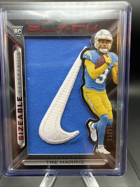 2025 Panini Black RC Trey Harris Nike Swoosh Patch/25 FOTL Chargers Sweet Colors