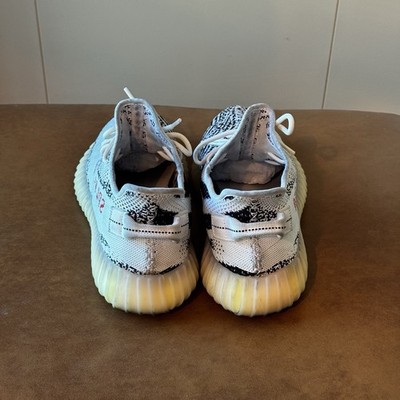 Adidas Yeezy Boost 350 V2 Zebra White Black Red Mens Size 11