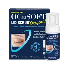 OCuSOFT Lid Scrub Original Compliance Kit (50ml Foam + 100 Dry Lint Free Pads)