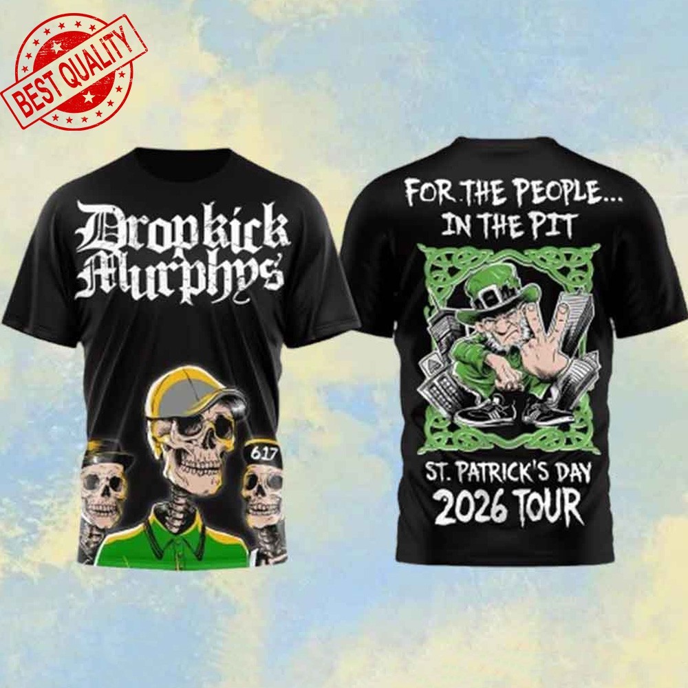 Dropkick Murphys For The People St Patricks Day Tour 2026 All-over-printed Shirt