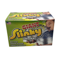 The Original Giant Slinky Walking Spring Toy, Metal Slinky, Silver New in Box