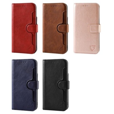 Premium Leder Kickstand Flip Case mit Kartenfach für 17 Pro Max/16/15/14/13/12