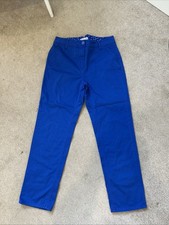 Ladies Royal Blue Per Una Ankle Grazer Chino Trousers Size 10