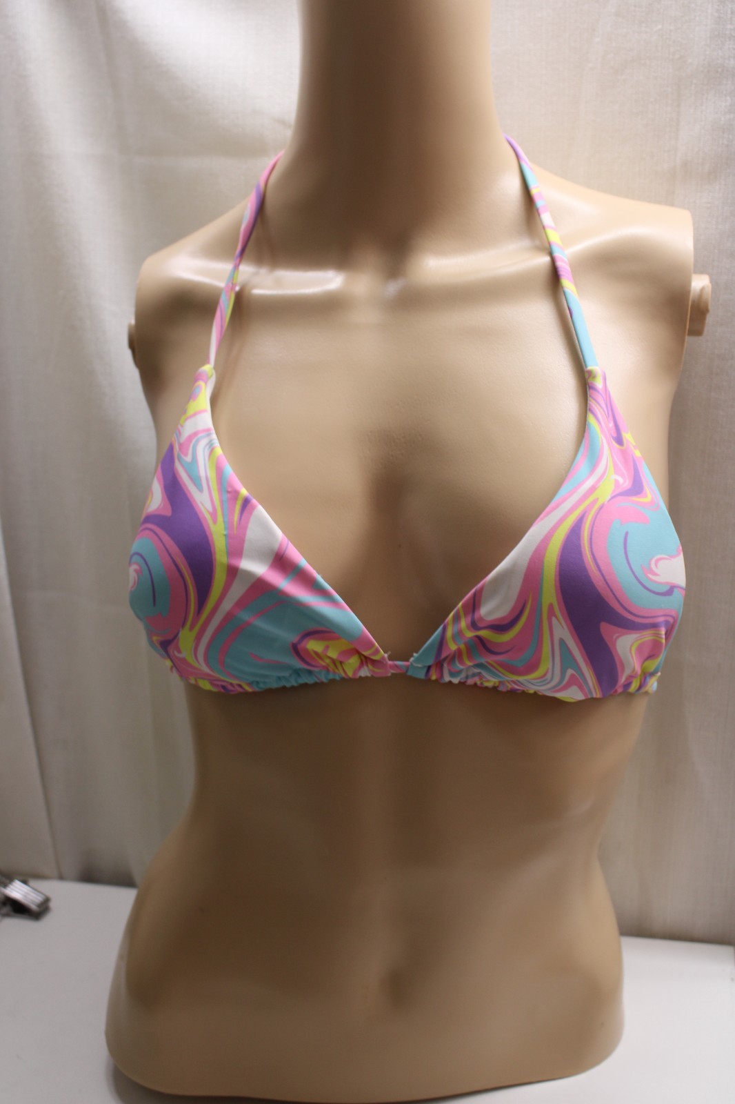 Melted Ice Cream Swirl String Triangle Bikini Top… - image 6