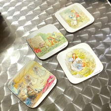 4pc Beatrix Potter Peter Rabbit Square Cork-B...