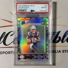 Joe Milton III 2024 Panini Donruss Optic #255 Rated Rookie Team Logo /32 PSA 10