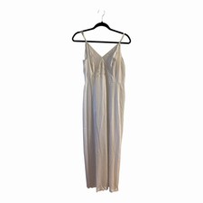 Vintage Sears Lace Slip Dress Size 38. Ivory Satin