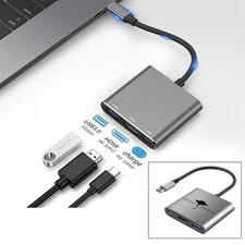 USB C to HDMI Adapter, 4K USB C Hub, HDMI to USBC Multiport Digital AV Converter
